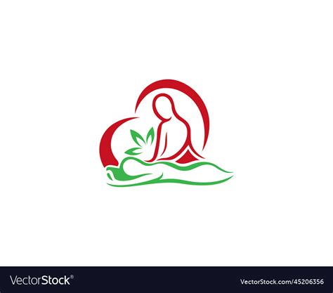 Creative body massage logo design Royalty Free Vector Image