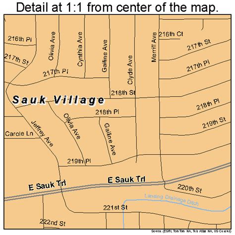 Sauk Village Illinois Street Map 1767769