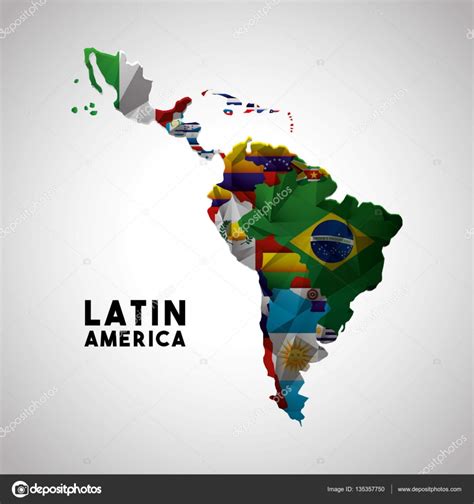 Latin america map Stock Vector Image by ©yupiramos #135357750