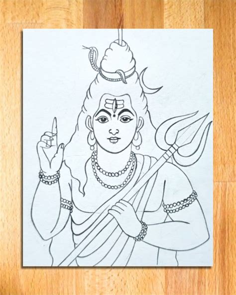 Bholenath Drawing Easy - Step by Step | Mahadev Pencil Drawing for Beginners | Easy drawings ...