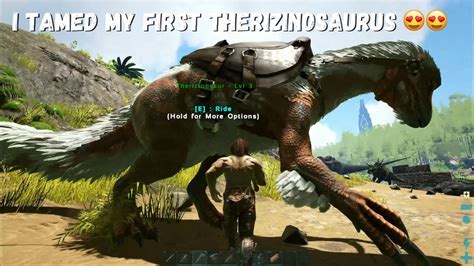 I TAMED A Therizinosaurus | Ark Survival Evolved - YouTube