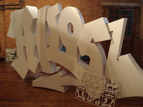 3D graffiti text | Graffiti art, Sculpture projects, Dimensional wall art