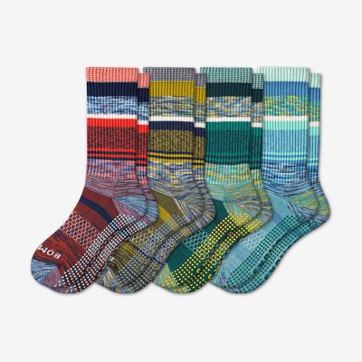 Bombas Gripper Calf Sock 4-pack In Stripe Mix | ModeSens