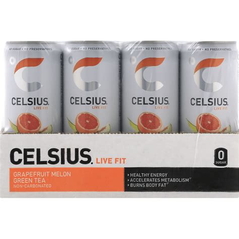 Celsius Green Tea, Grapefruit Melon, Non-Carbonated, 12 Pack (12 each ...