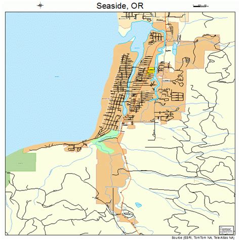 Seaside Oregon Street Map 4165950