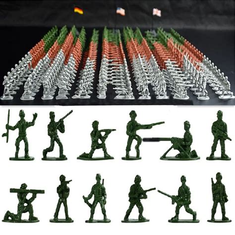 100pcs/set Military Plastic Toy Soldiers Army Men Figures 12 Poses Gift Toy Model Action Figure ...
