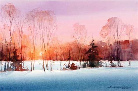 4 FREE Watercolor Landscape Tutorials | Watercolor landscape tutorial ...