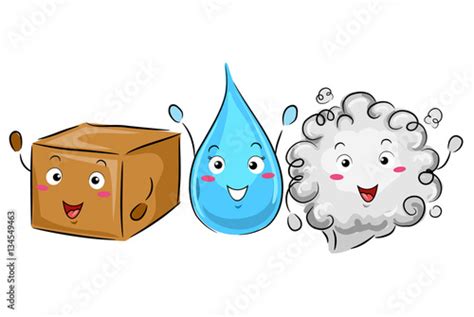 Mascot Science Solid Liquid Gas - Buy this stock vector and explore similar vectors at Adobe ...