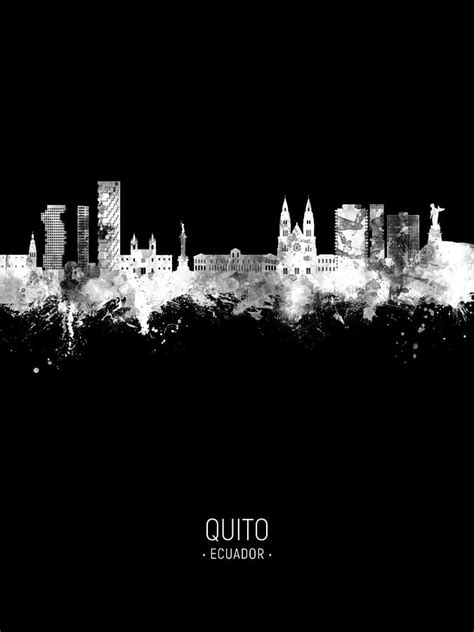 Quito Ecuador Skyline #47 Digital Art by Michael Tompsett - Fine Art America