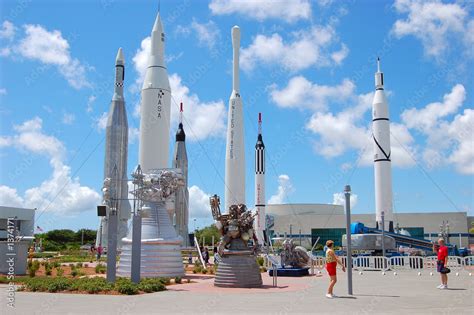 rockets at the kennedy space center Stock Photo | Adobe Stock