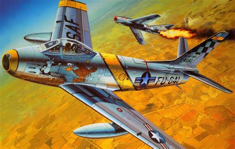 F-86 Sabre, jet fighter, Korean War, HD Wallpaper | Rare Gallery