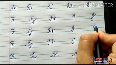 Cursive writing || Capital Letters || Beginners - YouTube