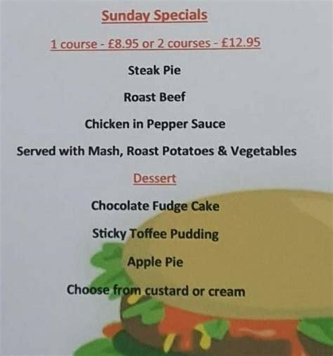 Menu at The Cherry Tree pub & bar, Wishaw