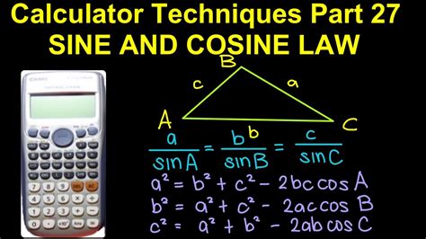 Engineering Board Exam ReviewMath Calculator Techniques Part 27 SINE & COSINE LAW (Tagalog ...