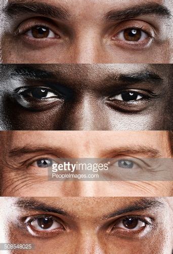 A cropped view of four different nationalities of men's eyes | Eye ...