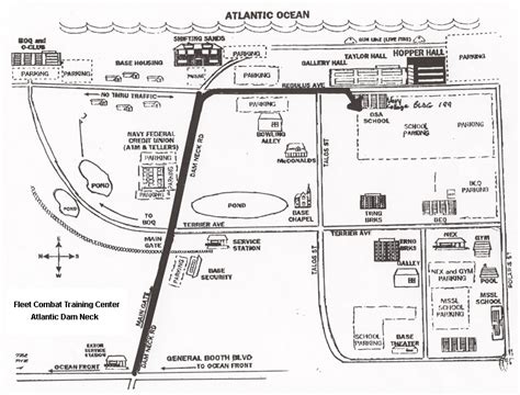 vintage Dam Neck Naval Base, layout. in 2021 | Military base, Naval ...