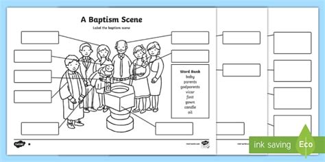 KS1 Baptism Labelling Worksheet / Worksheet (Teacher-Made)