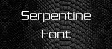 Serpentine Font Free Download