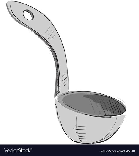 Soup ladle Royalty Free Vector Image - VectorStock