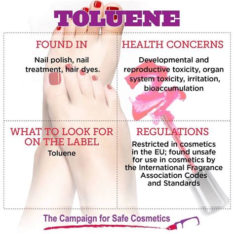 Toluene is a toxic chemical used in nail products and hair dyes ...