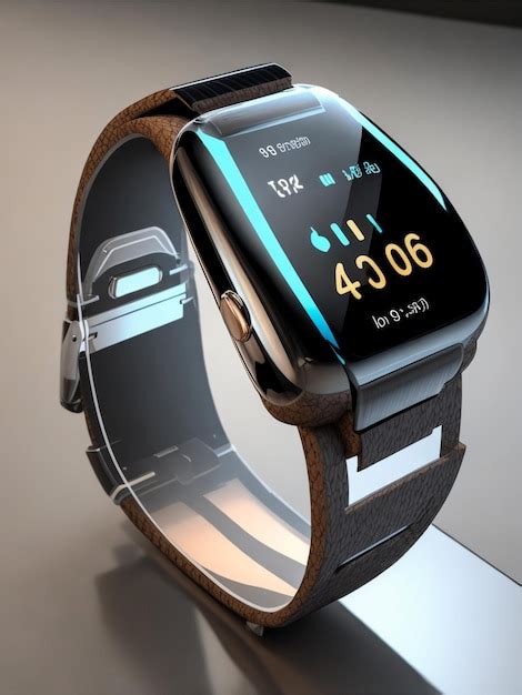 Premium AI Image | full Flexible glass display watch warped around