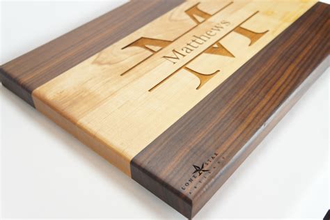 Laser Engraved Maple/Walnut Cutting Board - Lone Star Artisans