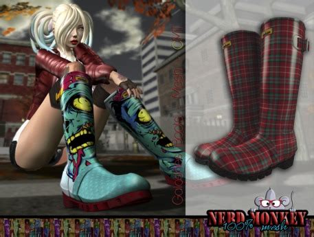 Second Life Marketplace - .::[NerdMonkey] - [Galoshes Boots Scottish]::.