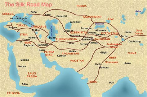 Silk Road Maps, Silk Road Routes, Where is the Silk Road China