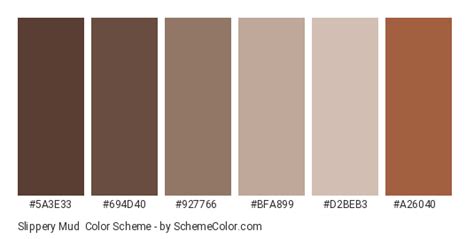 Slippery Mud Color Scheme » Brown » SchemeColor.com