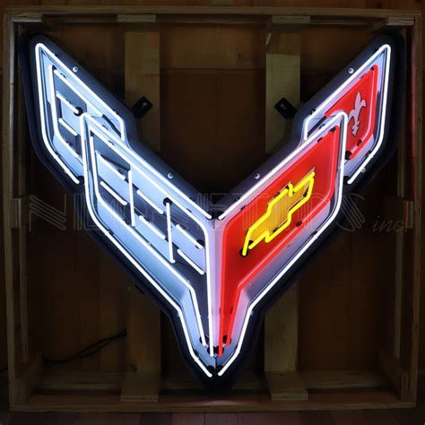 40" C8 Chevrolet Corvette Neon Sign | Garage Art™