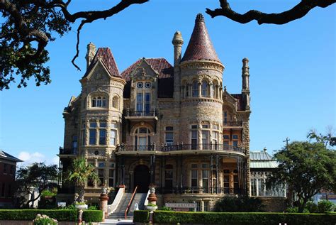 1893 Bishop's Palace, Galveston, Texas. A mixture of Victorian, Chateausque, and Romanesque ...