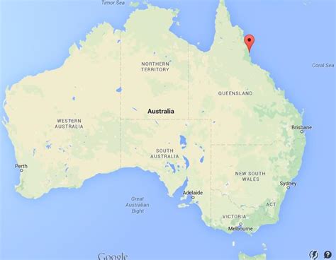 Where is Mission Beach on map Australia