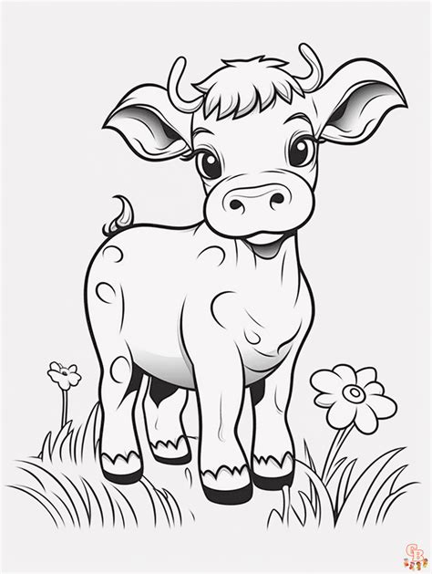 Cow Coloring Pages For Kids Printable