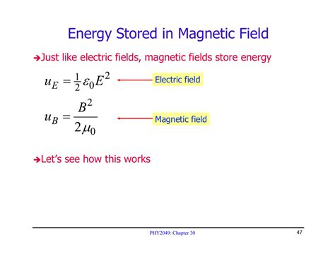 Energy Stored In An Inductor Magnetic Field