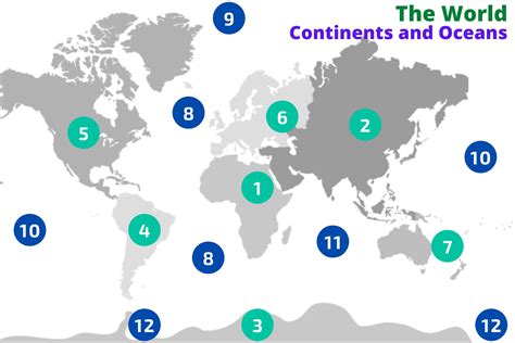 50 Continents and Oceans Map Skills Quiz Practice - Trivia Quiz