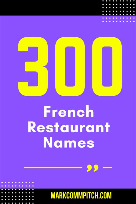 French Restaurant Names Ideas, 300+ Unique, Creative Names