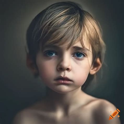 Image of a sad child on Craiyon