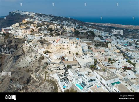 Aerial view of famous Greek resort Thira Stock Photo - Alamy