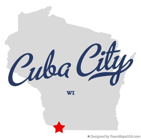 Map of Cuba City, WI, Wisconsin