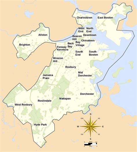 Boston area map - Map of Boston and surrounding area (United States of ...