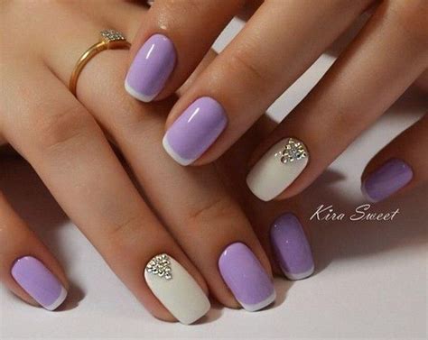 images of light purple nails with white tips | Light Purple Nails With ...