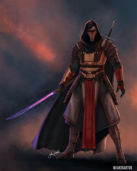 Darth Revan medieval style art by Jake Bartok (@jakebartok) • Instagram | Star wars pictures ...