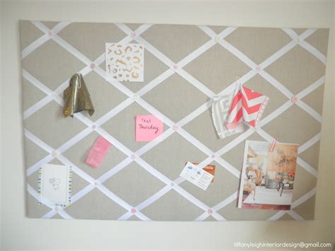 ZE Interior Designs: DIY Ribbon and Linen Pinboard