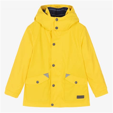 Mitty James - Yellow Hooded Waterproof Raincoat | Childrensalon