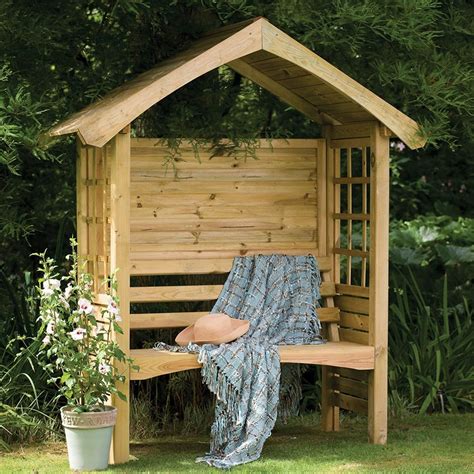 Forest Garden Cadiz Wooden Garden Arbour | Garden arbour seat, Garden seating, Garden arbor