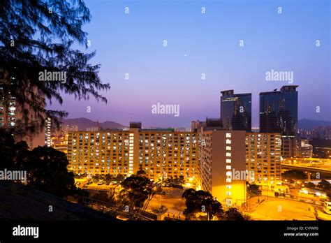 Hong Kong downtown at night Stock Photo - Alamy