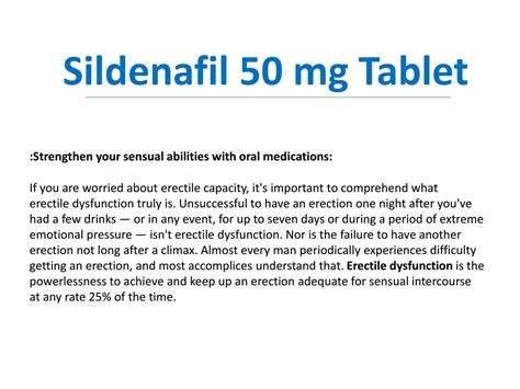 Sildenafil 50 mg Tablet by Alldaypill - Issuu