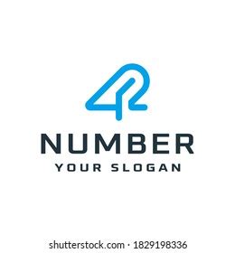 Number 42 Logo Design Rounded Lines Stock Vector (Royalty Free) 1829198336 | Shutterstock