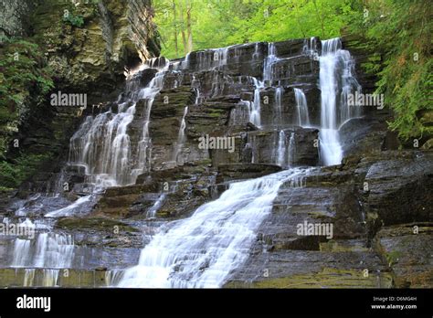 Waterfalls, Fillmore Glen State Park, New York Stock Photo - Alamy