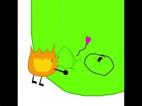 Leafy Water Fat Inflation Kissing Firey BFDI - YouTube